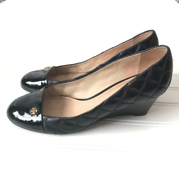 tory burch quilted wedge